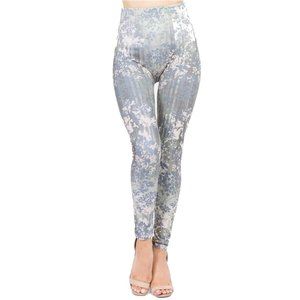M. Rena Floral Printed Seamless Tummy Control Leggings. One Size